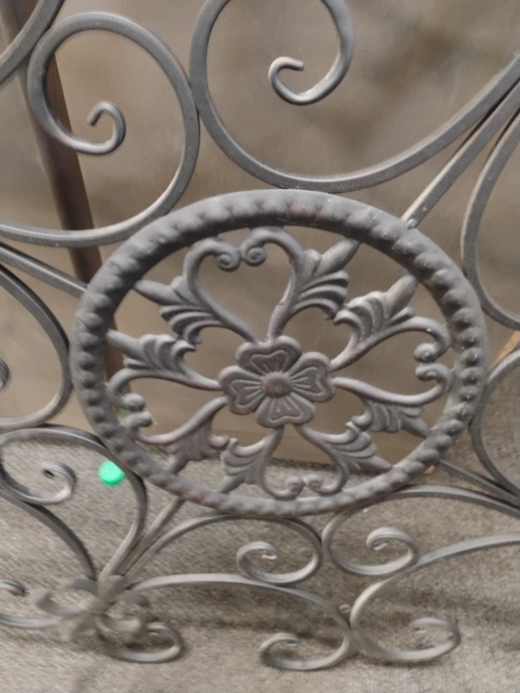 Rustic Ornamental Wrought Iron Panel 33" X 32" -Black