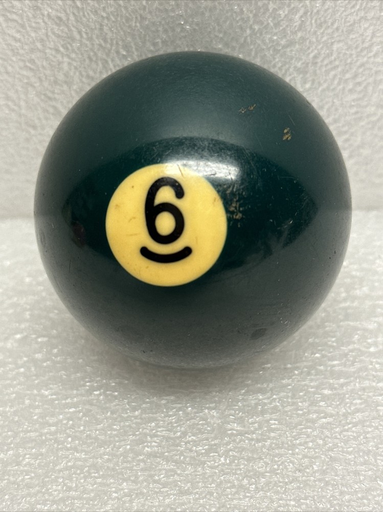 Vtg Billiard Ball Pool Snooker # 6 Green Solid Replacement Aprox. 2 1/4"