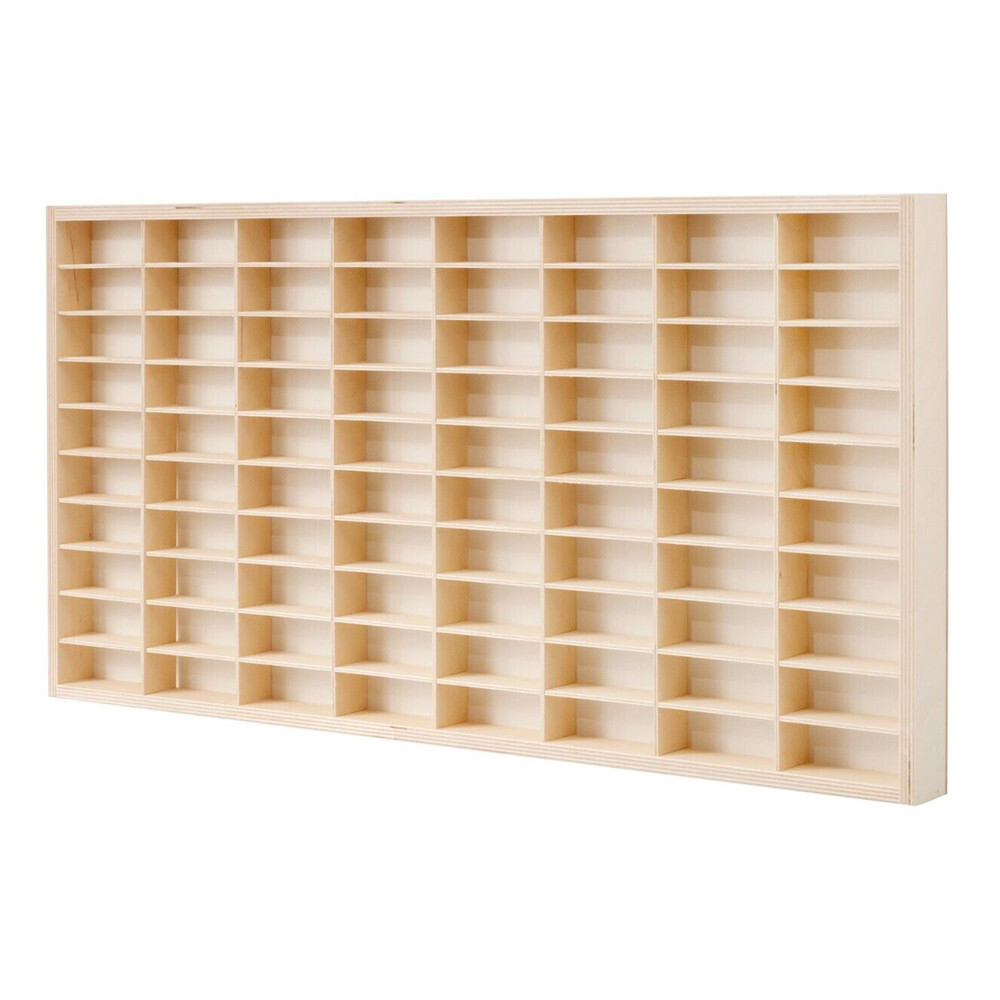 80 Grids for Hot Wheels 1:64 Diecast Car Matchbox Wood Display Shelf Storage