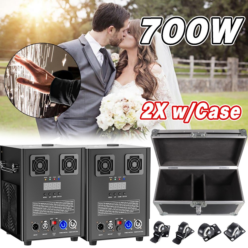 2PCS 700W Large Cold Spark Firework Machine Stage Effect DMX Machine Party Disco