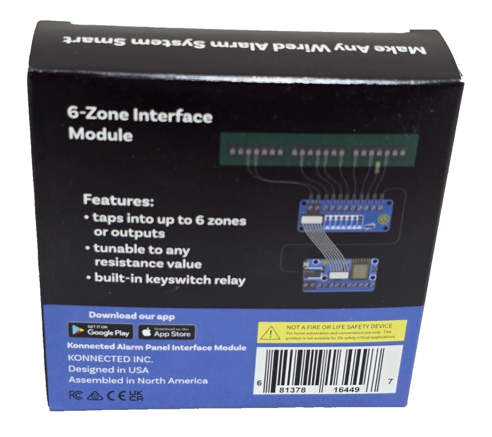 Konnected 6-Zone Interface Module Bridges Wired Smart Alarm Panel
