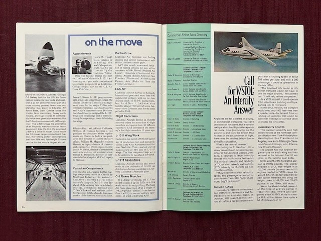 Lockheed Starline Magazine 1969 vol 1 num 8