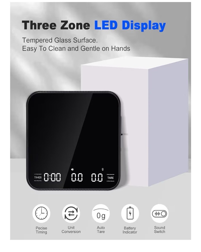 Rechargeable Mini Coffee Scale with Timer,