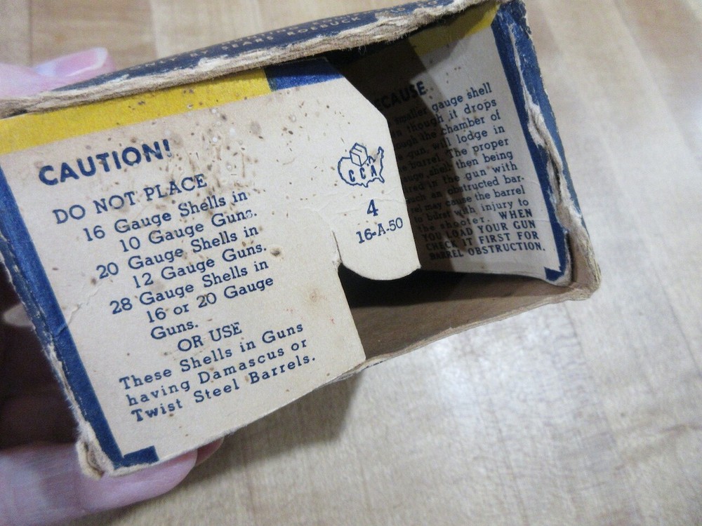 Vintage Empty J C Higgins Xtra Range 16 ga shotshell box
