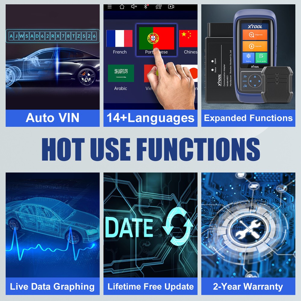 XTOOL A30 PRO Car Full Diagnostic Scanner Bi-directional IMMO Reset Coding Tool