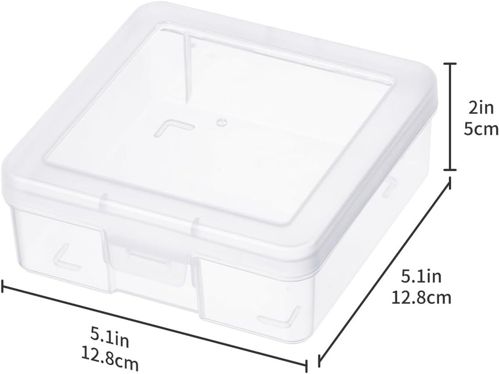 novelinks Small Plastic Storage Box Containers with 18 Pack -Clear