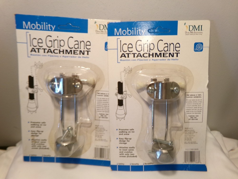 2 DMI Mobility Ice Grip Cane Attachments