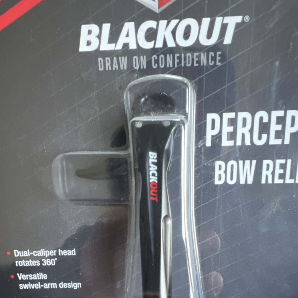 BlackOut Perception Dual-Caliper Index Release for Compound Bow Black Red