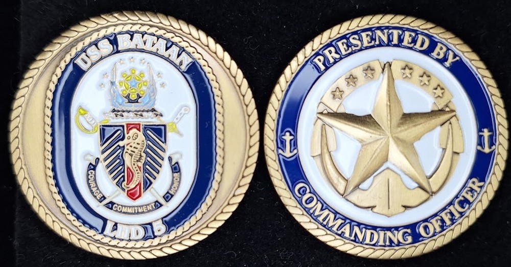 LHD-5 USS BATAAN - Commanding Officer - Navy Challenge Coin