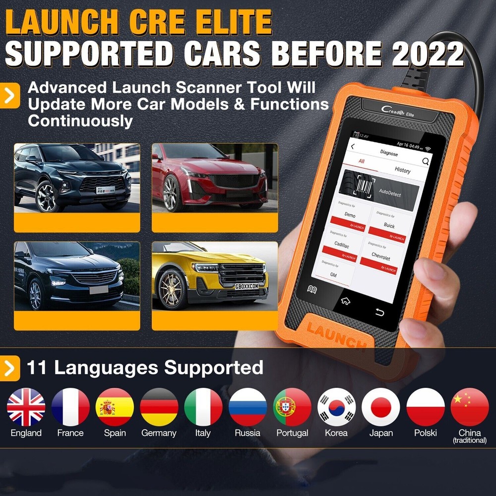 LAUNCH X431 Elite for GM Bidirectional Diagnostic Tool OBD2 Scanner Code Reader