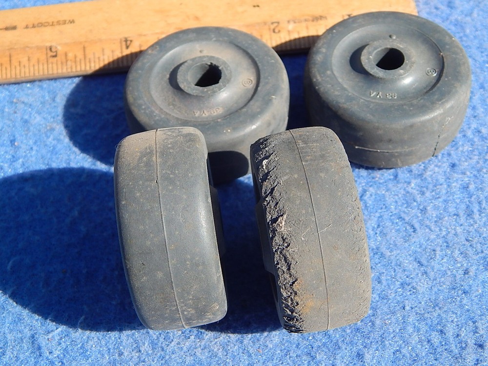 Jukebox Caster: 2 inch diameter rubber wheel without axle for repairs x 4