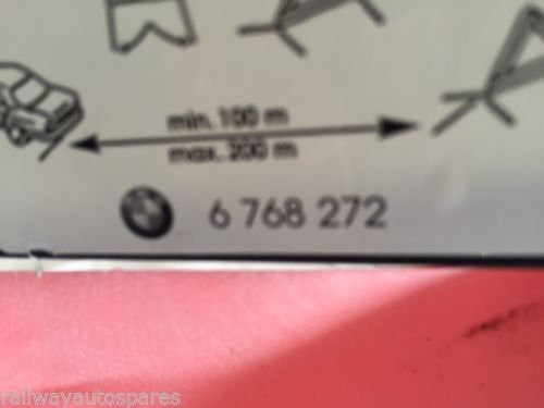 GENUINE BMW EMERGENCY SAFETY WARNING TRIANGLE E81 E87 E46 E60 1 3 5 7 SERIES ...