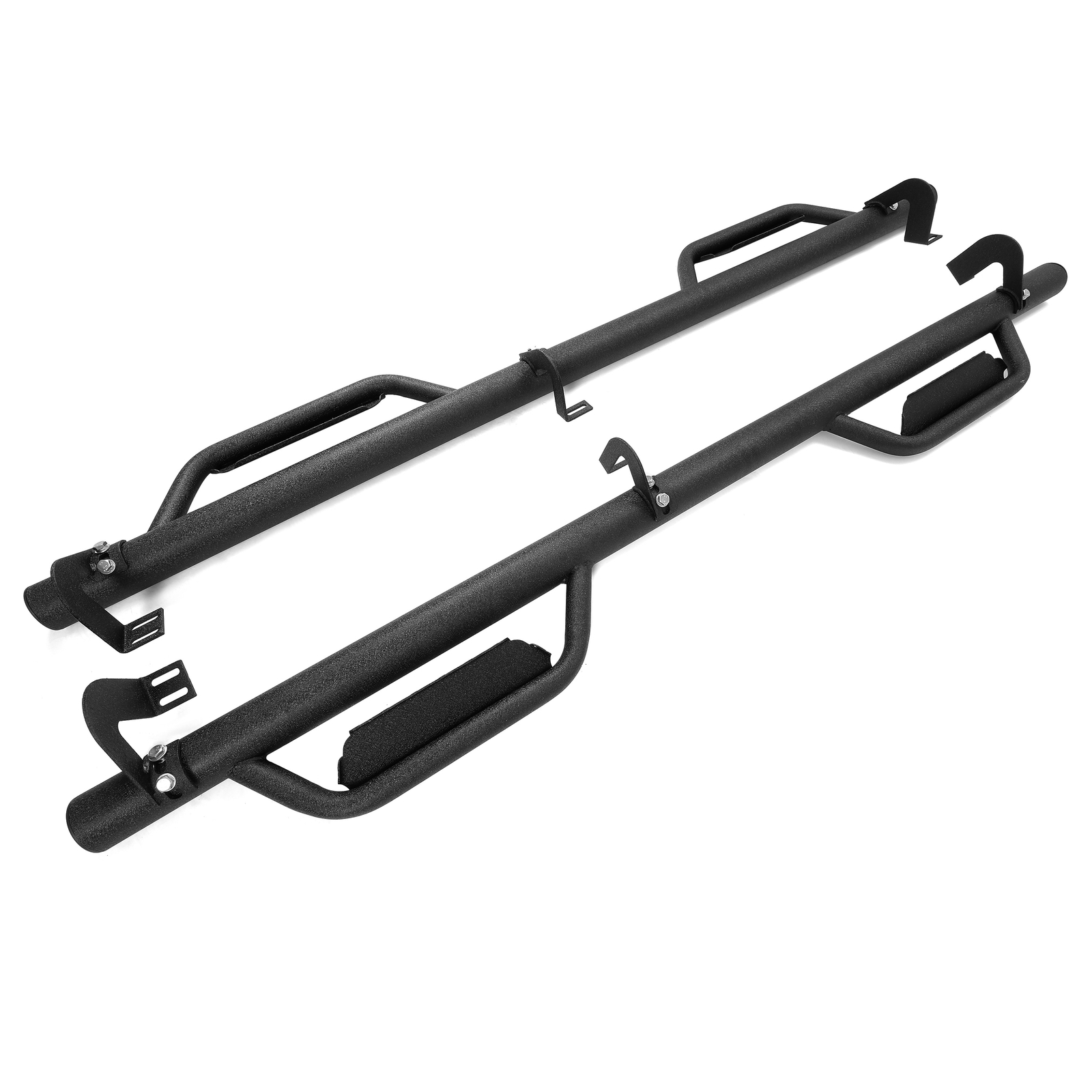 Pair For Toyota Tacoma 05-23 Black Double Cab Side Steps Nerf Bar Running Boards