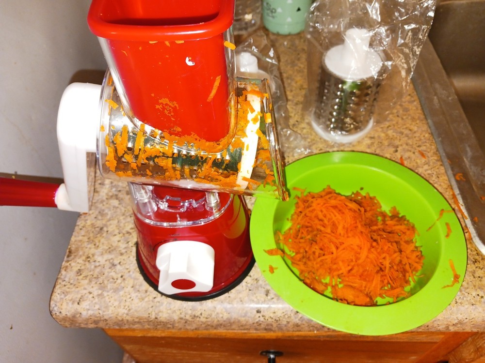 Tabletop Drum Grater, Slicer - Fine Grating, Course Grating, Shredding & Slicing