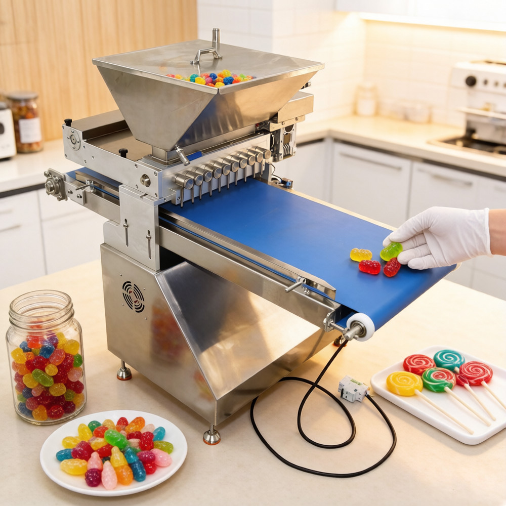 220V Semi - Automatic Gummy Candy & Chocolate Pouring Machine Mini Candy Making