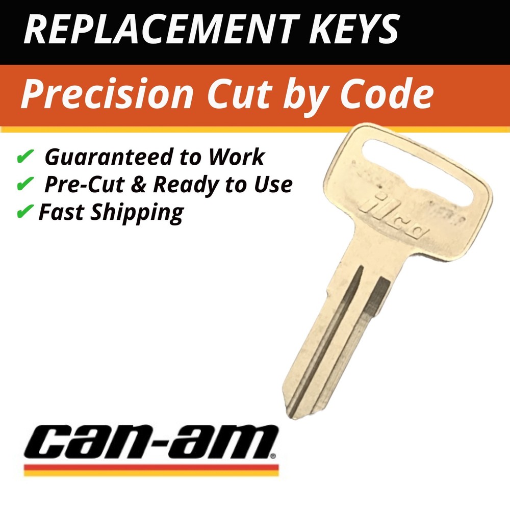 Can-Am Defender Keys Side-by-Side ATV Replacement Key Cut to Code 2700-3217