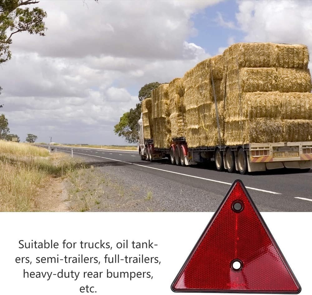 Trailer Reflector Triangles, Triangle Reflector, Triangle Reflector, Red Ka...