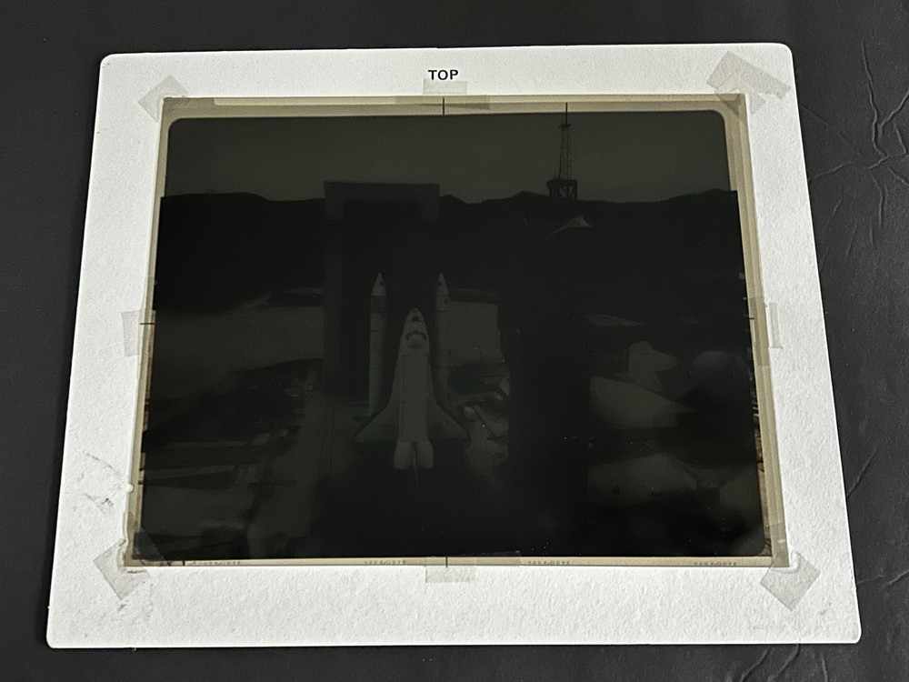 1985 NASA KSC Space Shuttle Enterprise Vandenberg CA Presentation Transparency