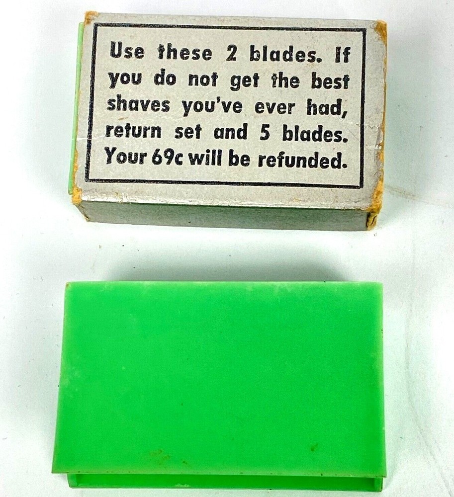 GEM Micromatic Razor Set Bakelite Case Instructions Single Edge Shaving Vintage