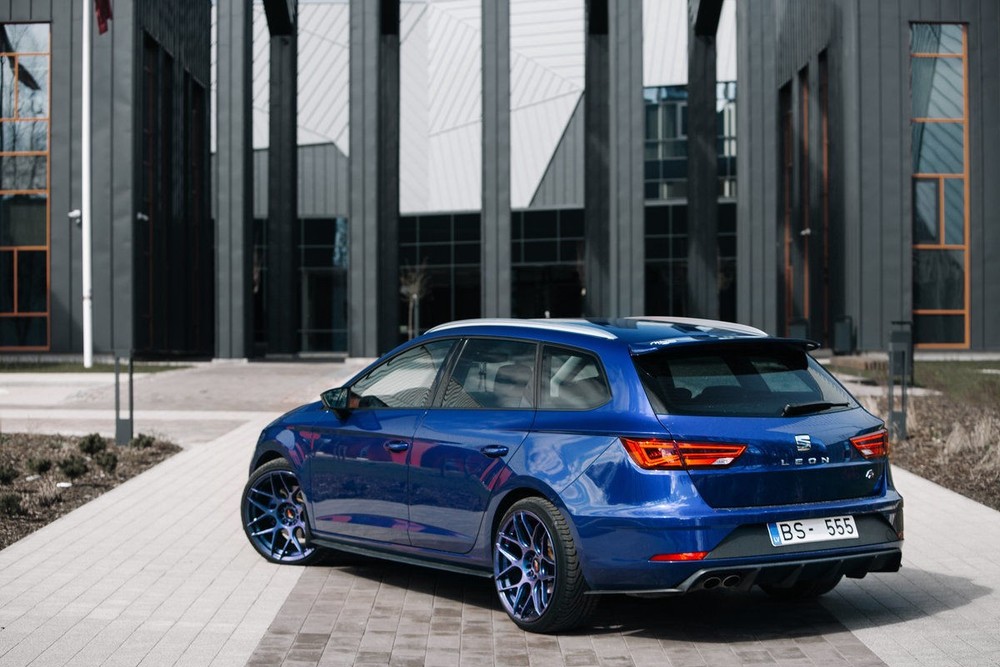 For Seat Leon 5F Rear bumper Side Splitters flaps ABS Gloss