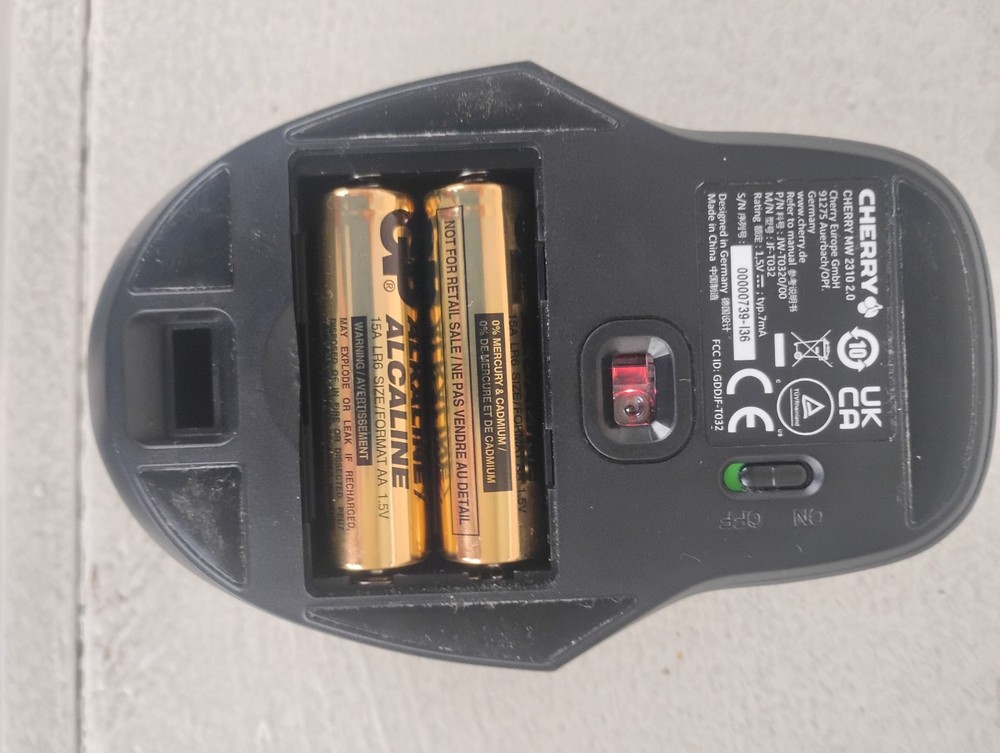 Cherry MW 2310 2.0 Wireless Mouse JWT0320 Missing The DONGLE