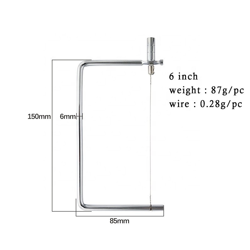 5-Pack of 6” Cheese Slicer Hardware – Chrome Finish – DIY Cheese Cutting Kit