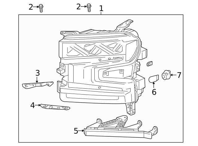 Genuine GM Passenger Side Headlight Bracket 23408117