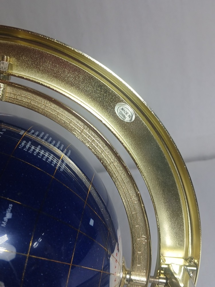 Gemstone globe Double Axis 9 Inch Tall Read Description