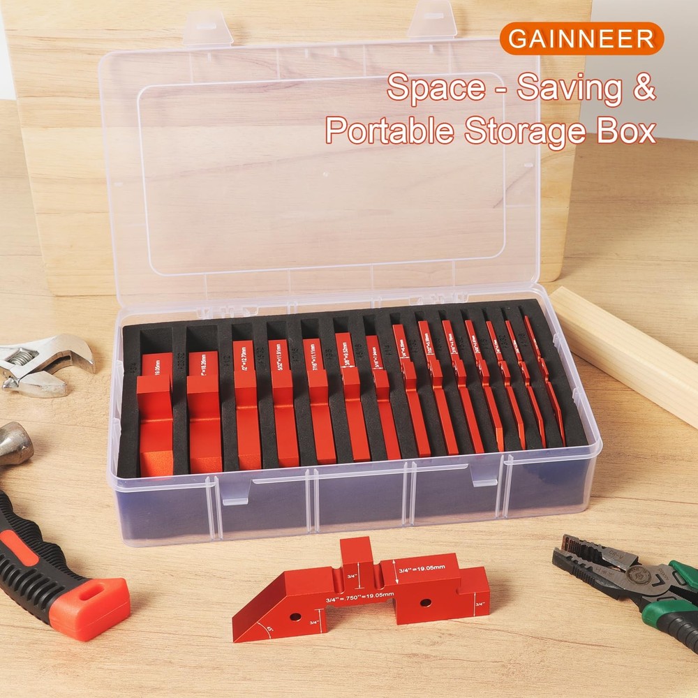 New Router Table Setup Bars - 14 Pcs Precision Woodworking Height Depth & Angle