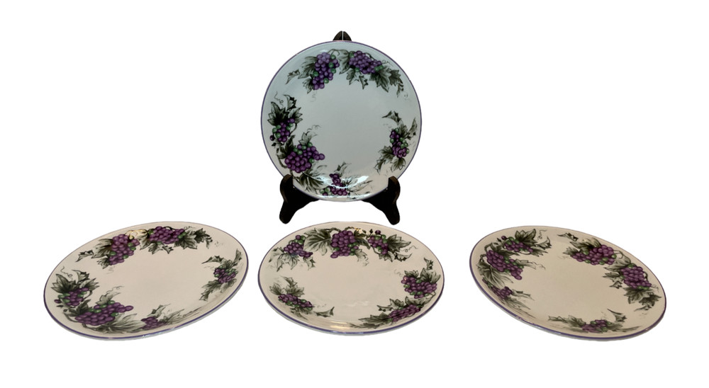 Totally Today 7" Salad Plates With Grape Pattern
