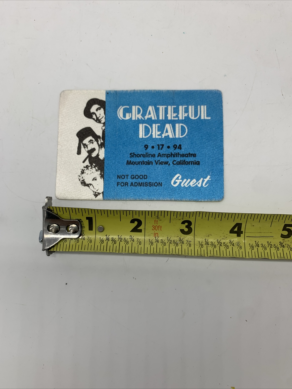 GRATEFUL DEAD BACKSTAGE PASS 09/17/94 Shoreline Mountain View, CA MARX BROTHERS