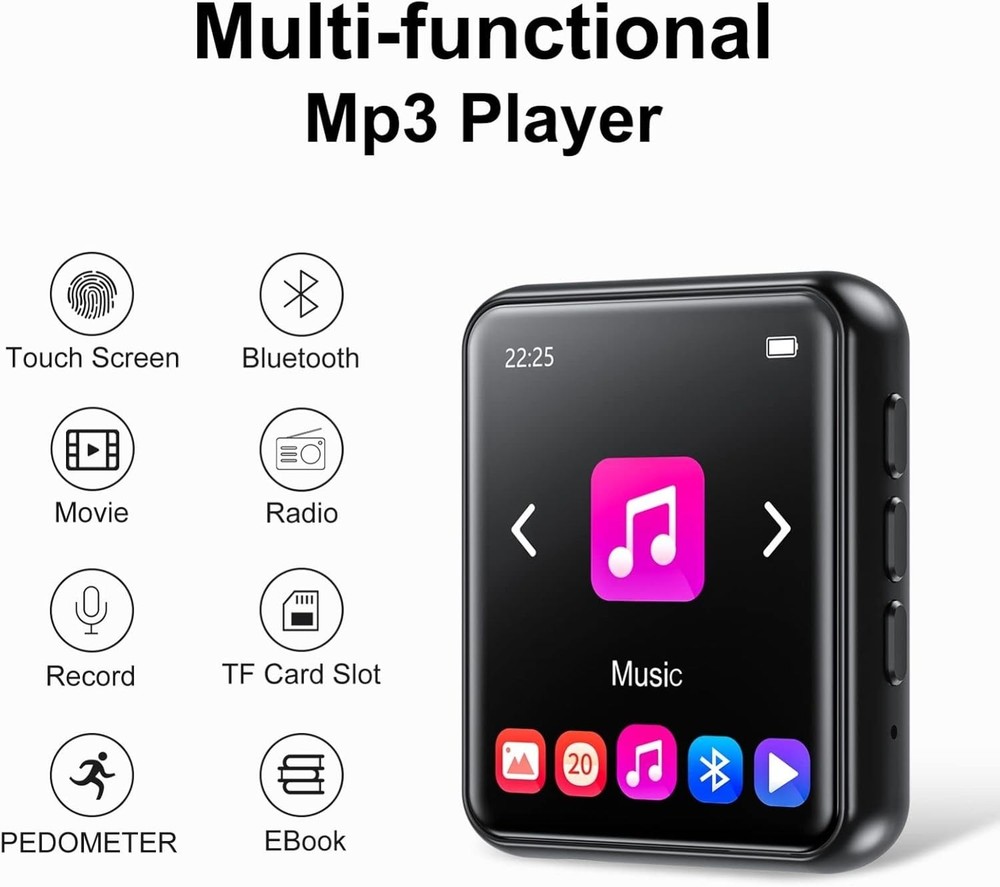 Mini Compact MP3 Player Bluetooth 5.3 Speaker