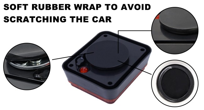 2PCS Wireless Magnetic Red Strobe Kit | Rechargeable Emergency Light