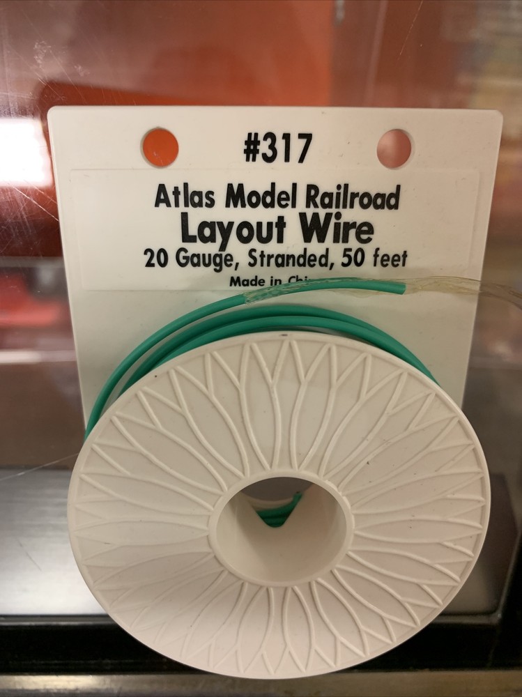 Atlas #317 Layout Wire, 20 Gauge Stranded, 50 Ft., Green •