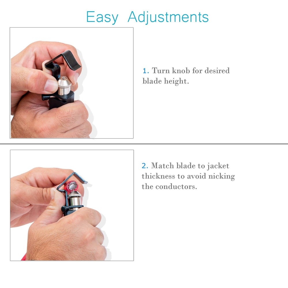 Round Cable Stripper – With Adjustable Cutting Depth – For Circumfer
