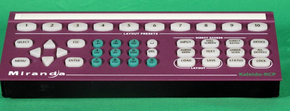Miranda Kaleido-RCP Remote Control Panel