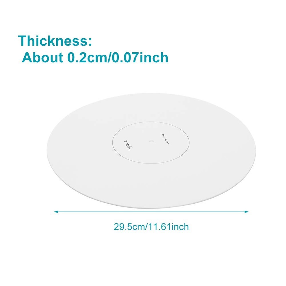 Acrylic Turntable Mat Cartridge Alignment Protractor Phonograph White