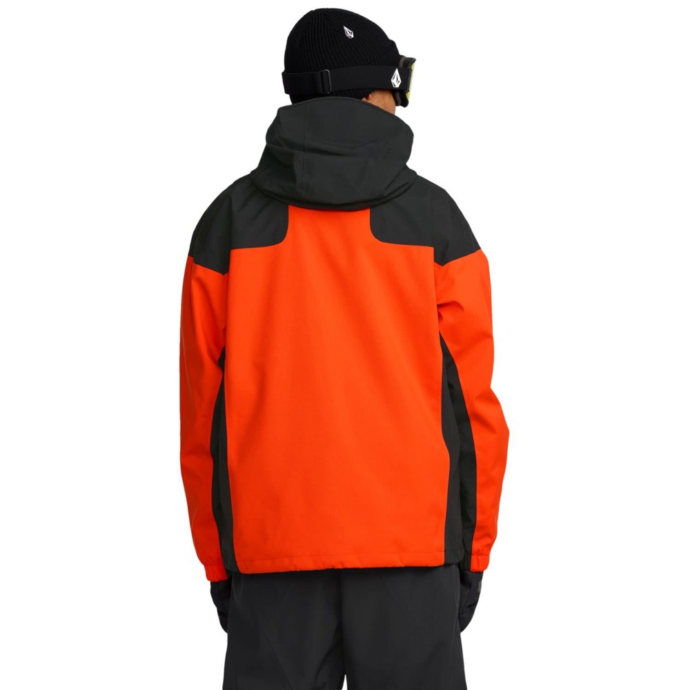 Volcom Kleveland Men's Winter Jacket, Orange Shock, Large