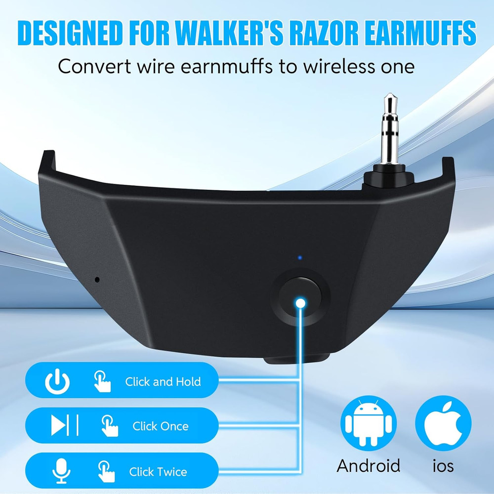Wireless Bluetooth Adapter Walker S Razor Earmuffs 5.1 Receiver Typec Port