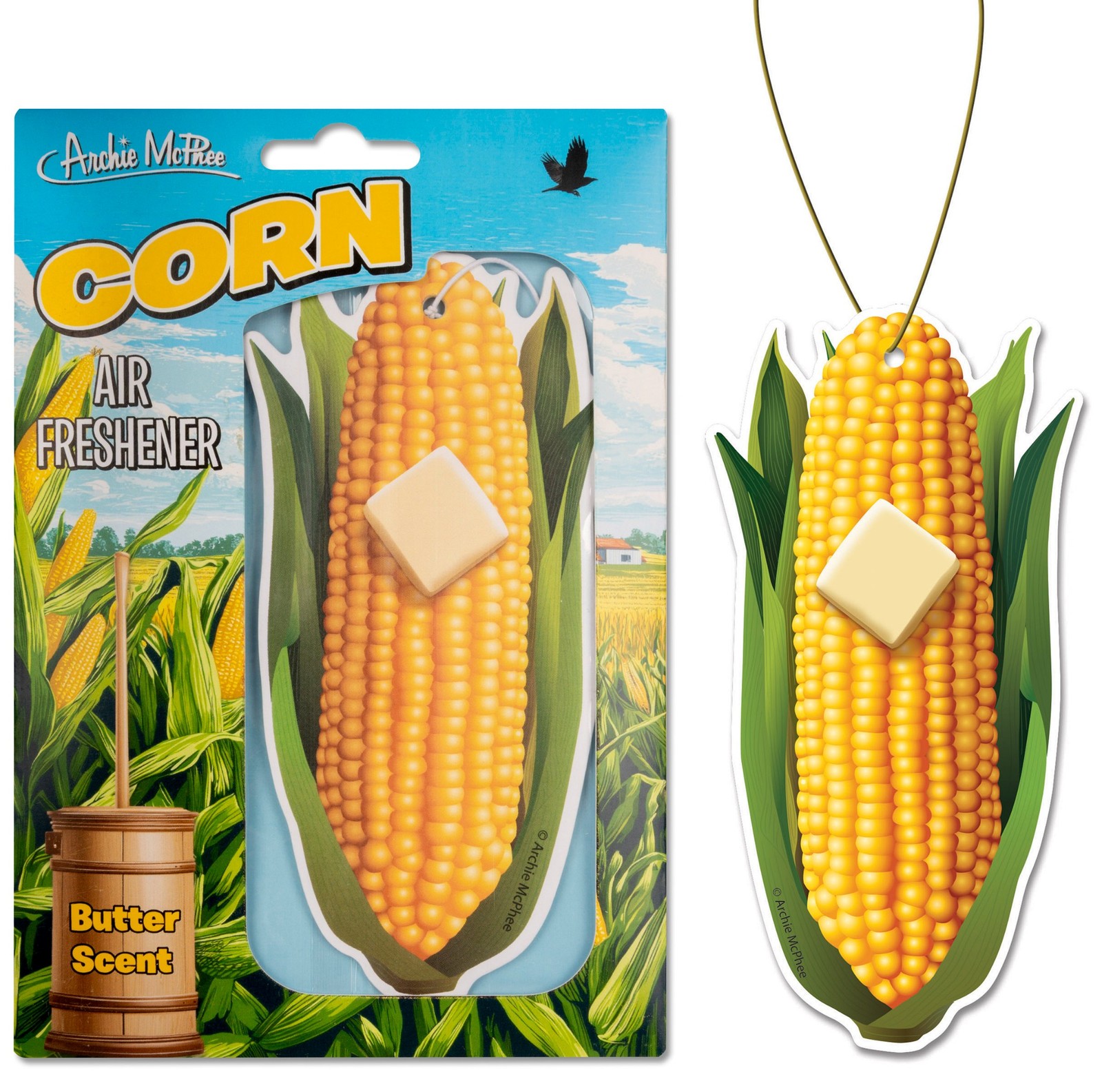 🌽 Buttery Corn Air Freshener Funny Car Scent Novelty GaG Hanging Freshener 🧈🚗