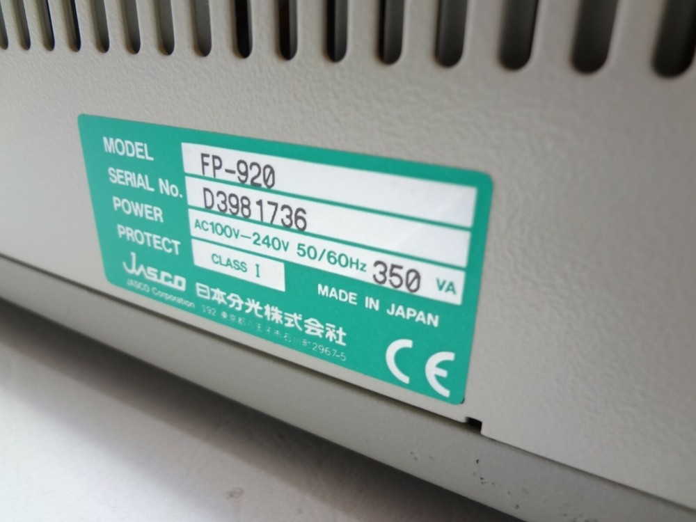 Jasco Intellegent Fluorescence Detector FP-920