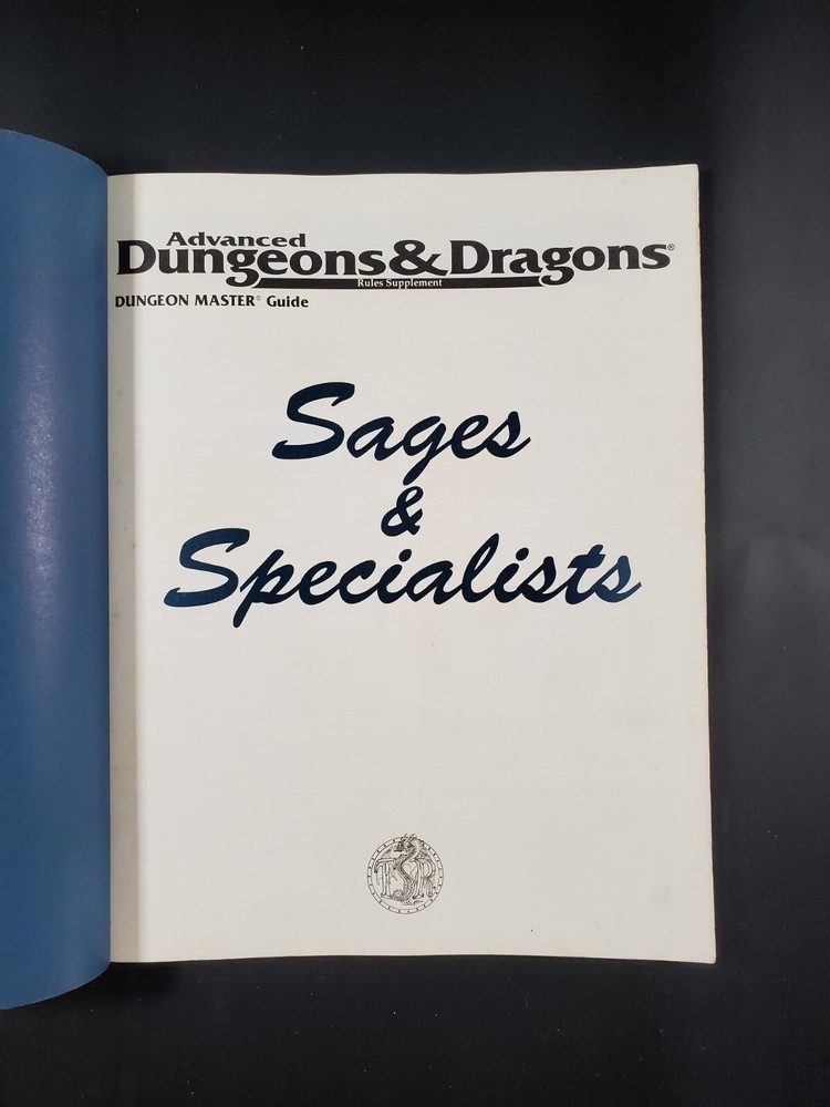 Sages and Specialists (Advanced Dungeons & Dragons) AD&D