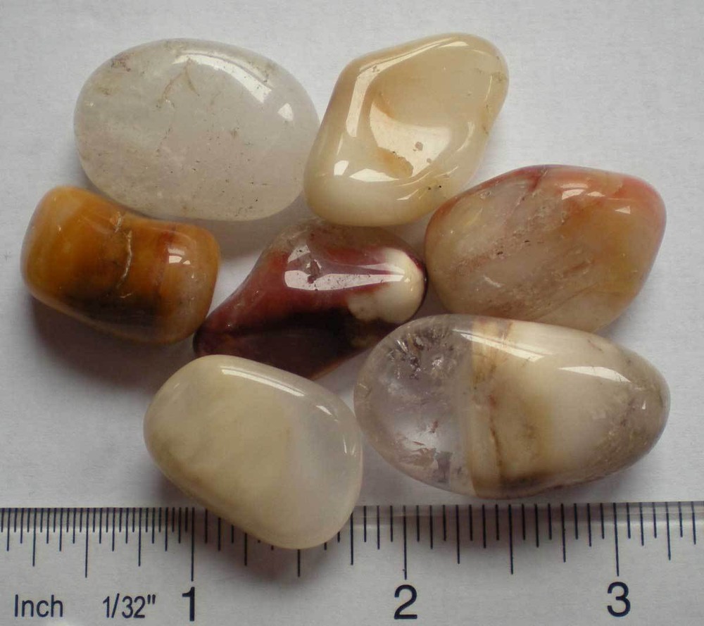 Angel Phantom Quartz (Amphibole)  - 7 Tumbled Stones rt548i