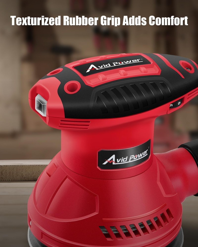 Orbital Sander 3.0 Amp 5 Inch Electric Sander Tool 6 Variable Speeds Random O...