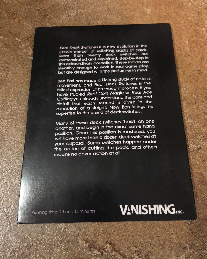 Real Deck Switches by Benjamin Earl Magic Mentalism Tricks