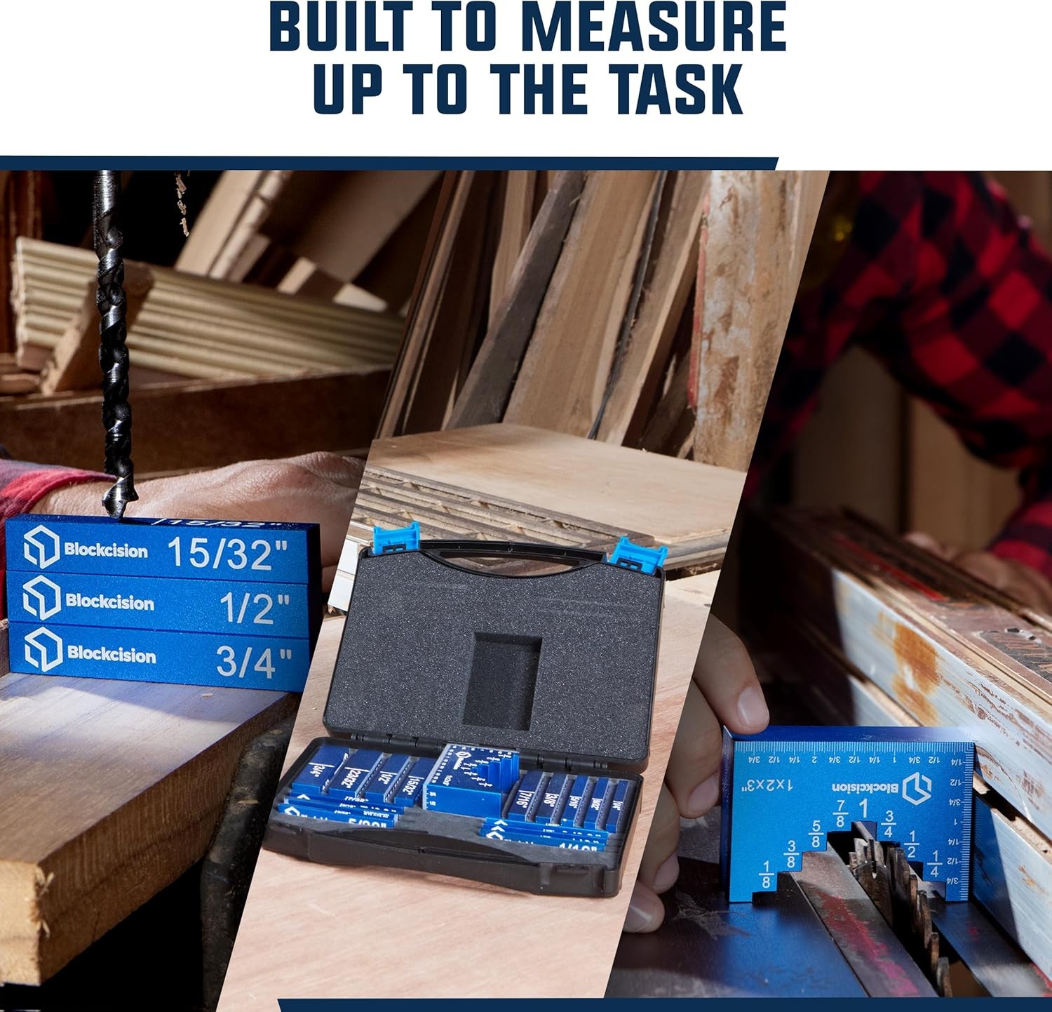 Blockcision Setup Blocks Woodworking Tools - 16 PCS Height Gauge Block Set