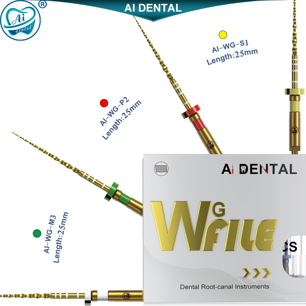Dental Endodontic Rotary Files Wave One Gold Root Canal File Niti Alloy 25mm