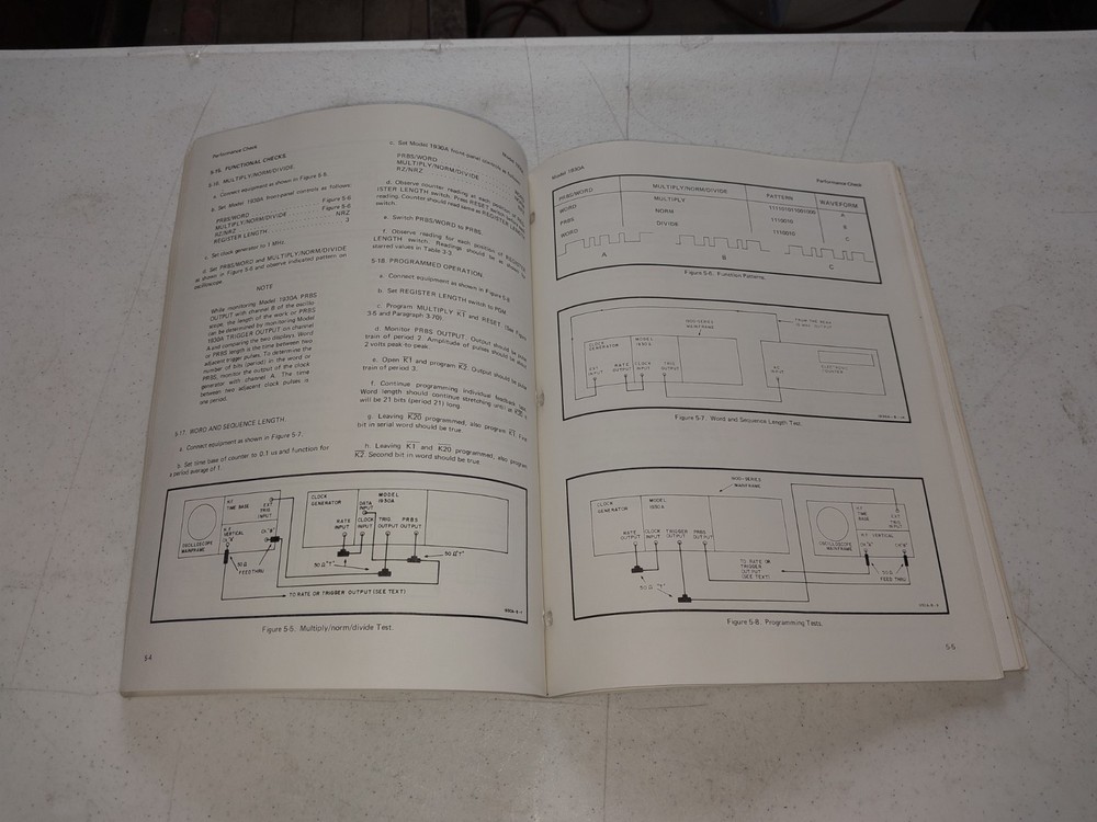 Original HP 1930A Pseudo Random Binary Sequence Generator O & S manual