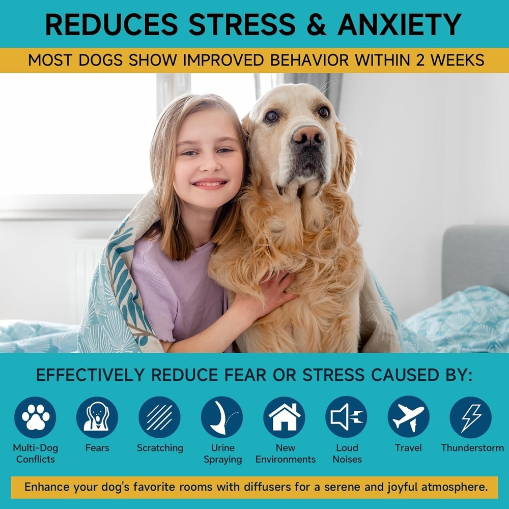 Dog Calming Diffuser - Dog Pheromones Calming Diffuser for Dog Anxiety