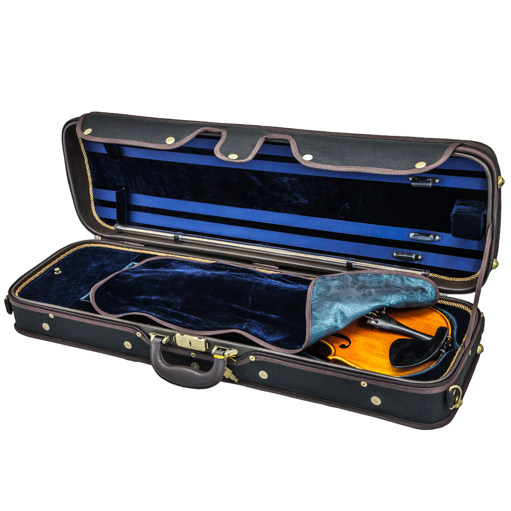 Luxury Euro-Style 4/4 Violin Case Oblong Solid Wood